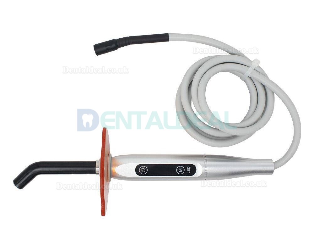 5W Dental Wired Built-in LED Curing Light Lamp 1500mw/cm2 High Indensity Silver